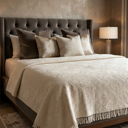 Jeté de maison jacquard - Mosaïque