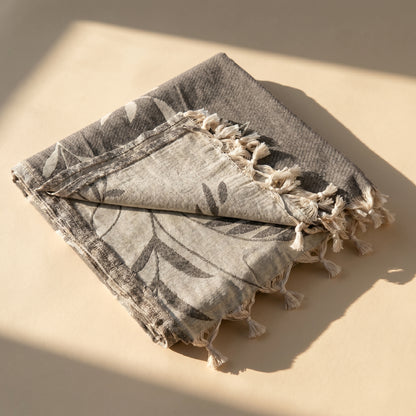 Jeté de maison jacquard - Botanique
